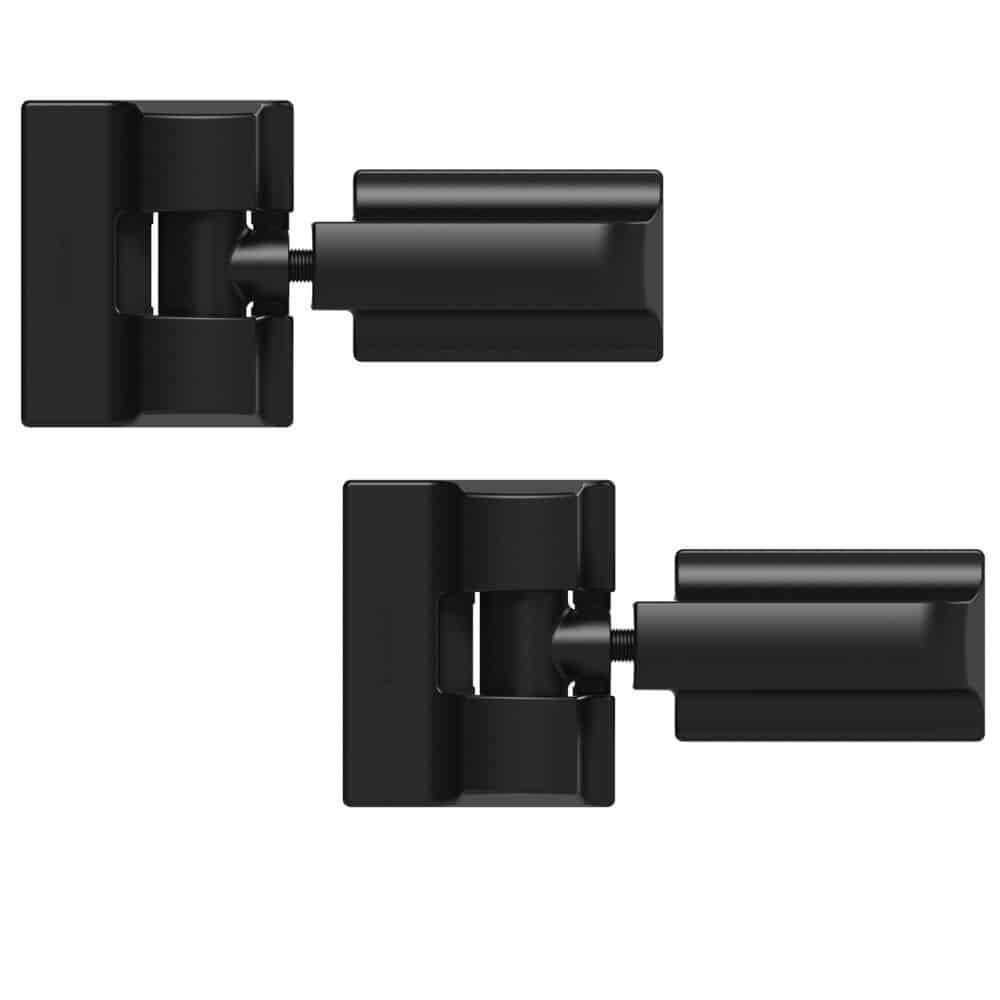 Barrette - 73014301 - Charnieres modernes enveloppants robuste noir (pour porte de cloture) - PurPatio.ca