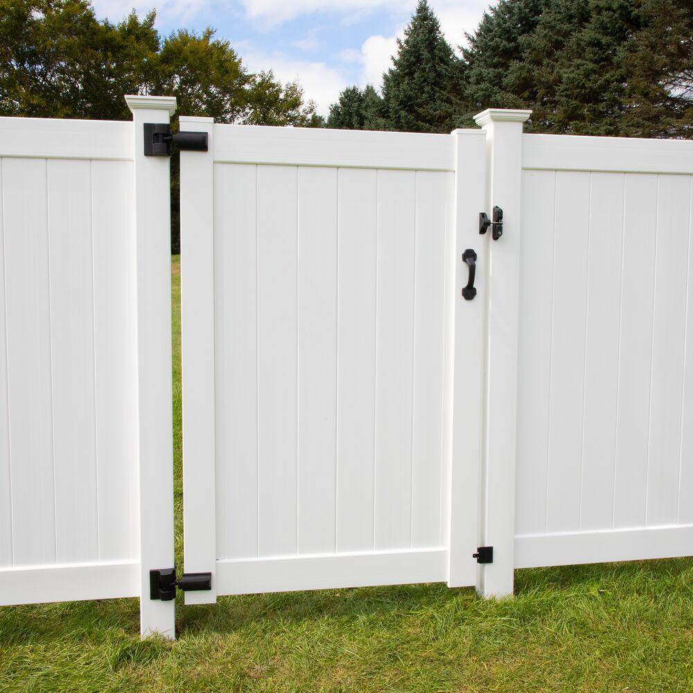 Barrette - 73014301 - Charnieres modernes enveloppants robuste noir (pour porte de cloture) - PurPatio.ca