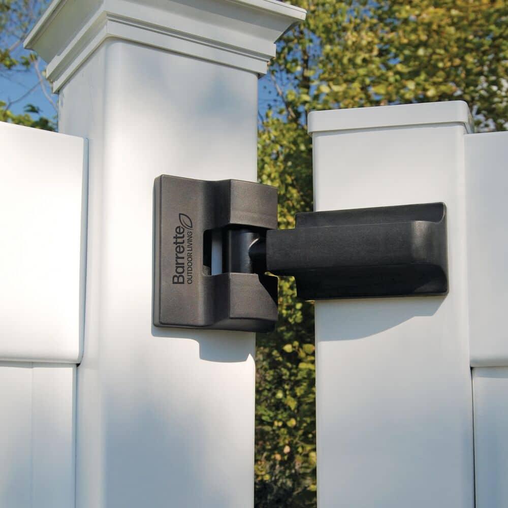 Barrette - 73014301 - Charnieres modernes enveloppants robuste noir (pour porte de cloture) - PurPatio.ca