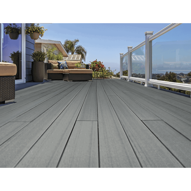 Echantillon - TimberTech - Collection Edge Prime Plus - Sea Salt Gray - PurPatio.ca