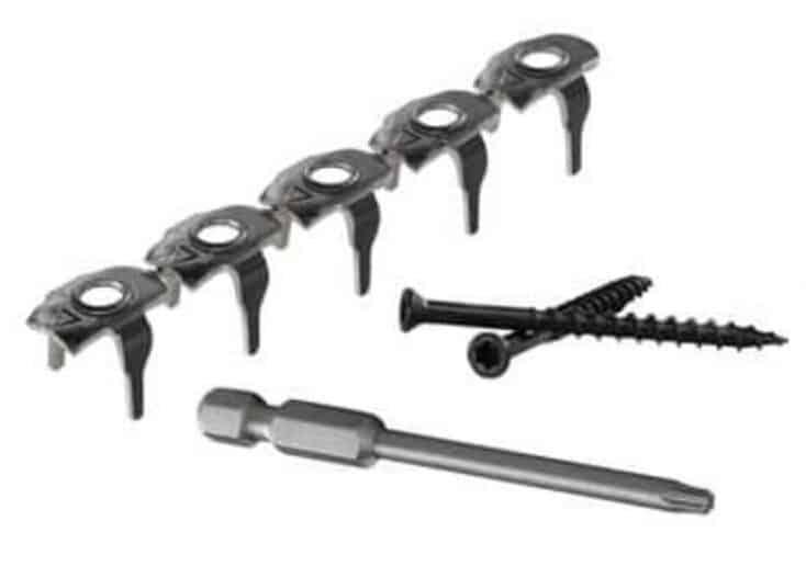 FUSIONLoc - Fixation cachée 225 pi2 (400 fixations FUSIONLoc, 400 vis et embout T10) - PurPatio.ca