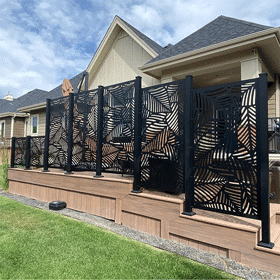 Hideaway Screen - Poteau pour ecran intimite - 3po x 3po x 73po Noir - PurPatio.ca