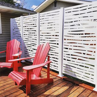 Hideaway Screen - Supports de montage Blanc - Paquet de 2 - PurPatio.ca