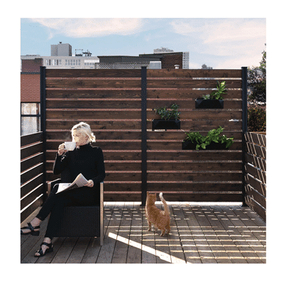 Hoft - Jardiniere Hoft 15 po en acier noir - PurPatio.ca