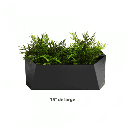 Hoft - Jardiniere Hoft 15 po en acier noir - PurPatio.ca