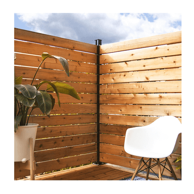 Hoft - Poteau aluminium de COIN - KIT B6 - 72' po - PurPatio.ca