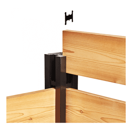 Hoft - Poteau aluminium de COIN - KIT B6 - 72' po - PurPatio.ca