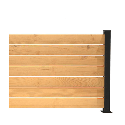 Hoft - Poteau aluminium de FIN - KIT A4 - 44 po - PurPatio.ca