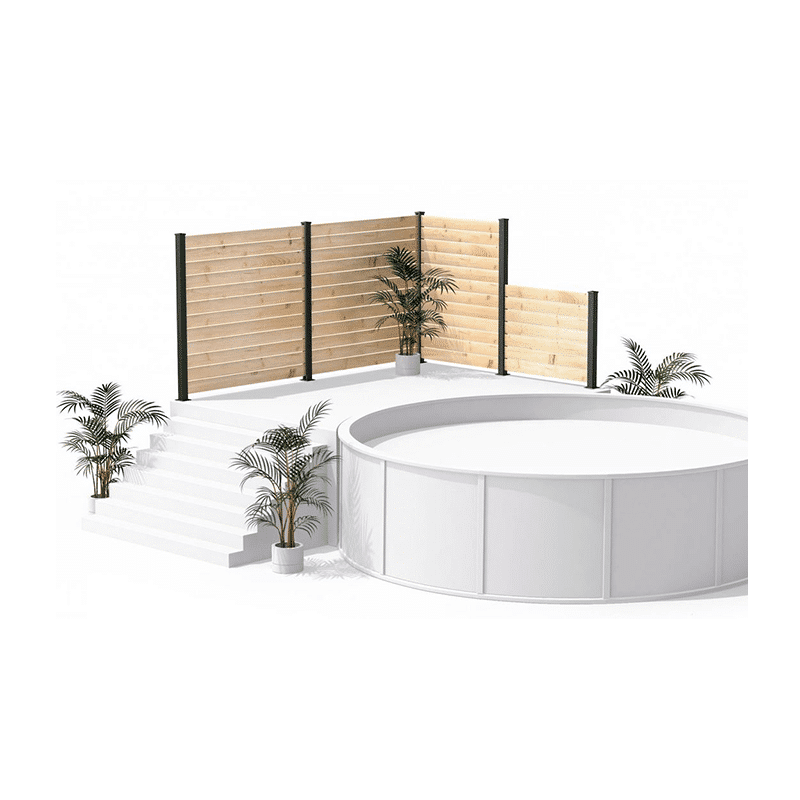 Hoft - Poteau aluminium de FIN - KIT A4 - 44 po - PurPatio.ca