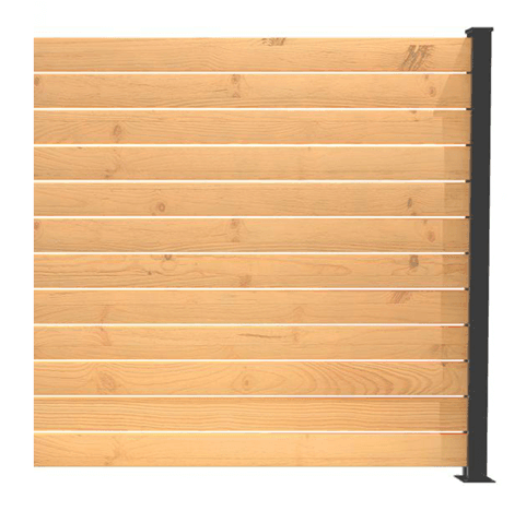 Hoft - Poteau aluminium de FIN - KIT A6 - PurPatio.ca