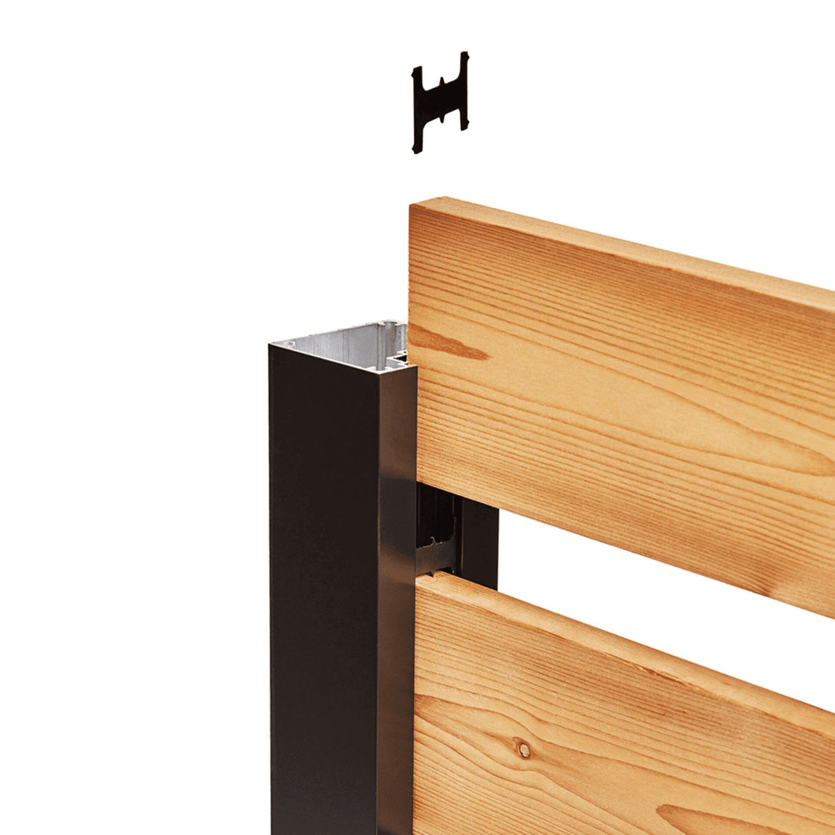 Hoft - Poteau aluminium de Fin - KIT AA6 - 72 po - PurPatio.ca