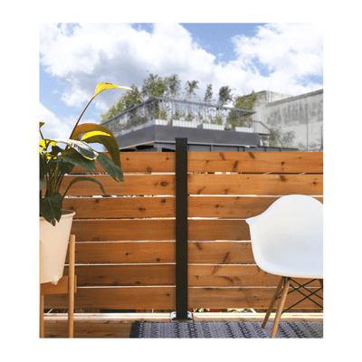 Hoft - Poteau aluminium de LIGNE - KIT C4 - 44 po - PurPatio.ca