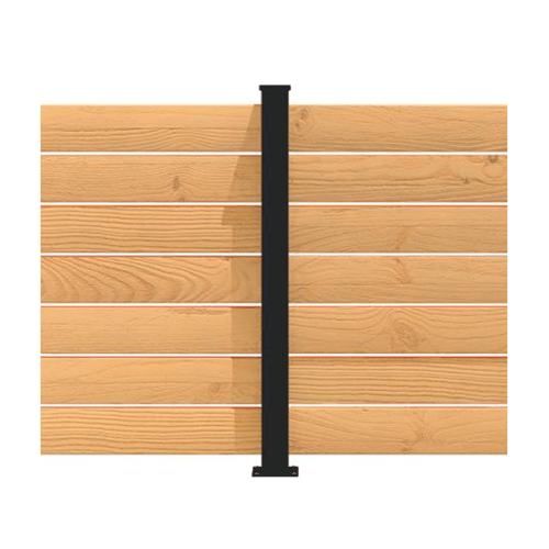 Hoft - Poteau aluminium de LIGNE - KIT C4 - 44 po - PurPatio.ca