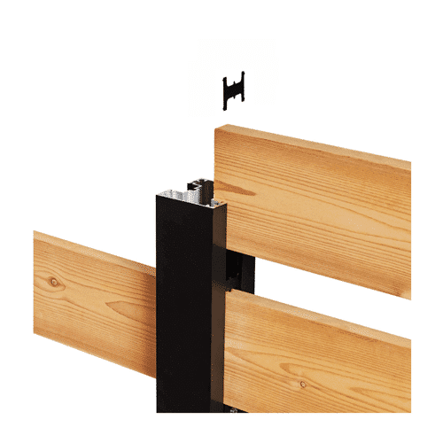 Hoft - Poteau aluminium de LIGNE - KIT C6 - 72 po - PurPatio.ca