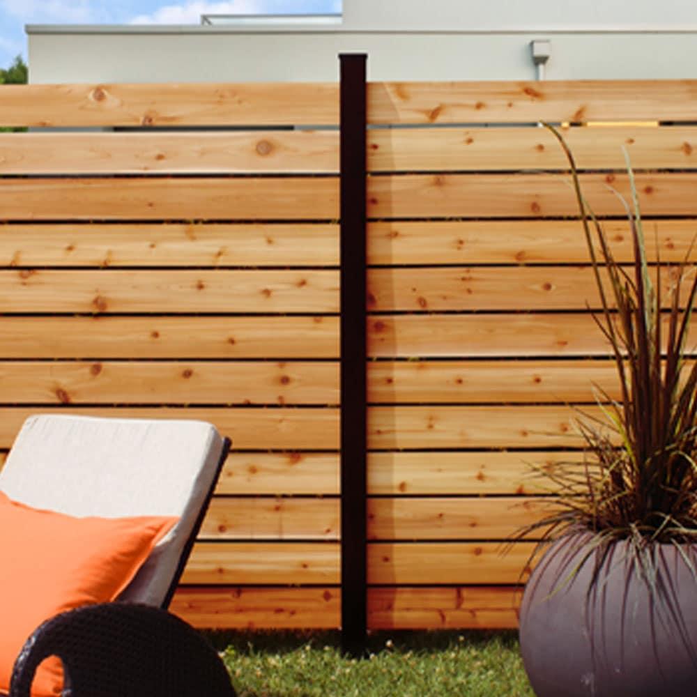 Hoft - Poteau aluminium de LIGNE - Kit C8 - 96 po - PurPatio.ca