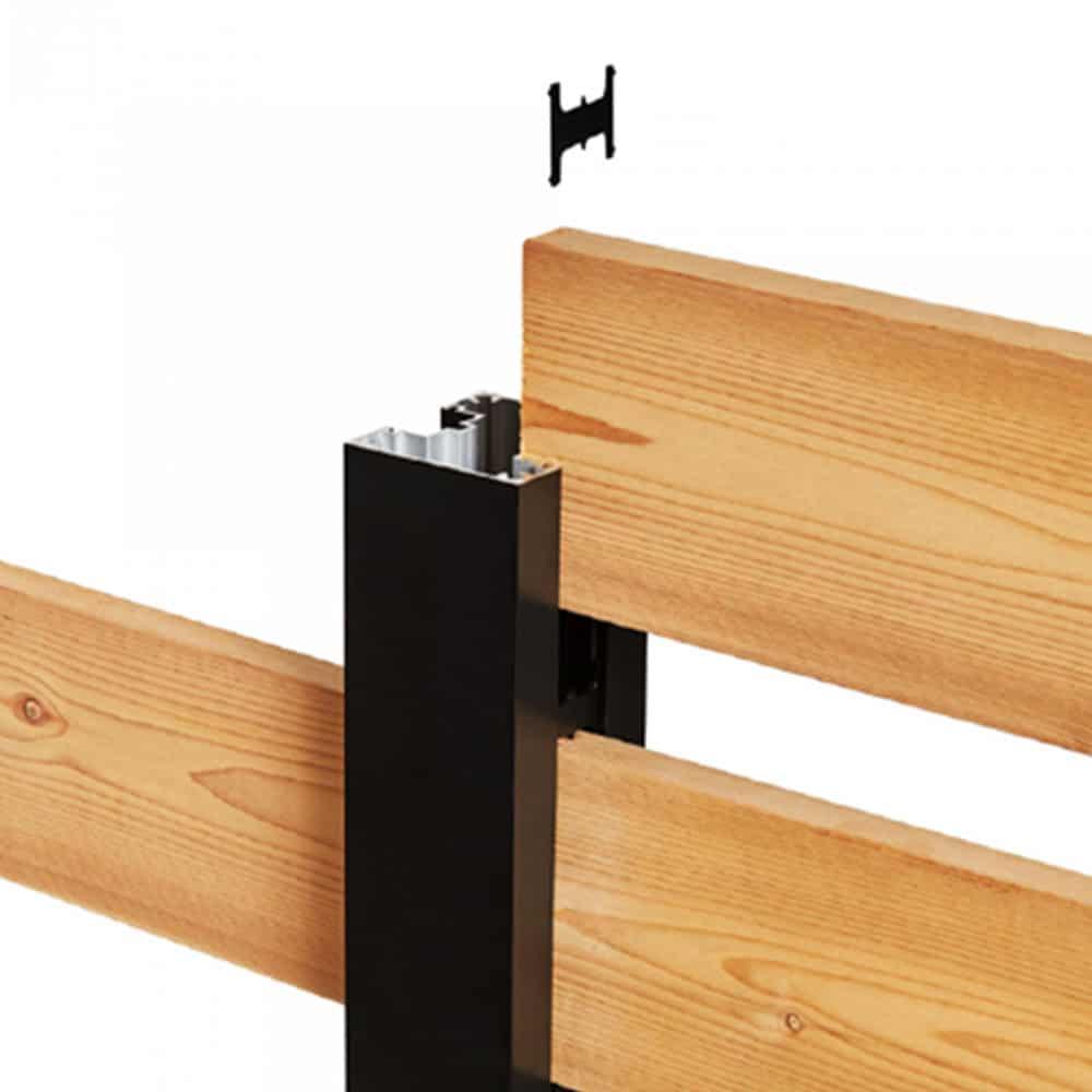 Hoft - Poteau aluminium de LIGNE - Kit C8 - 96 po - PurPatio.ca