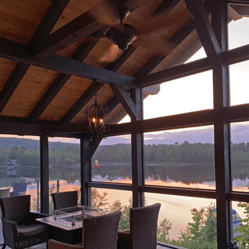 Support patio NP4 - Poutre perpendiculaire a la fondation - Nami Fixations - PurPatio.ca