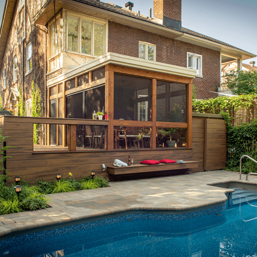 Support patio NP4 - Poutre perpendiculaire a la fondation - Nami Fixations - PurPatio.ca