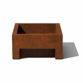 Veradek - Foyer exterieur CUBE - Acier Corten - PurPatio.ca