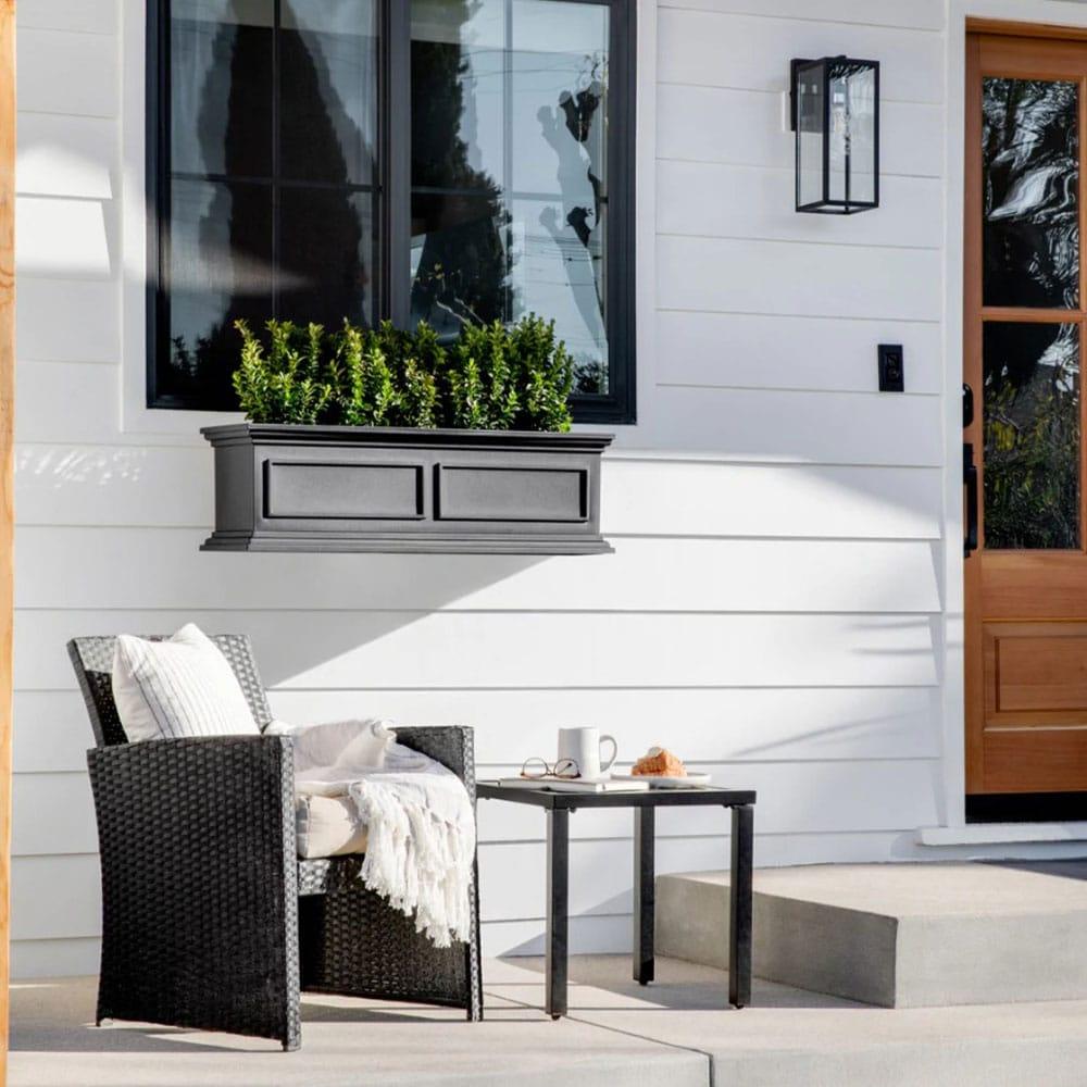 Veradek - Jardinière BRIXTON - bac a plantes pour garde-corps avec supports - PurPatio.ca