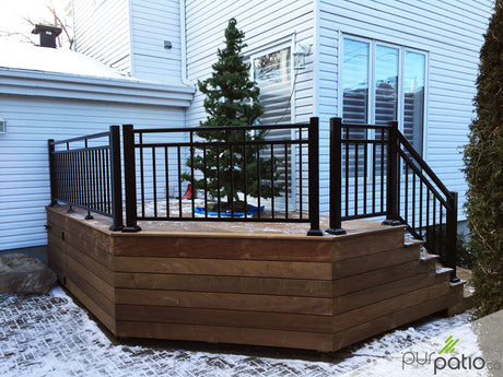 Patio en ipé avec rangement