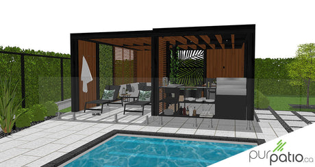 Aménagement extérieur moderne Laval