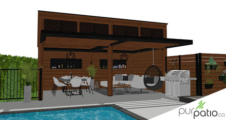 Cour extérieure resort St-Jérôme