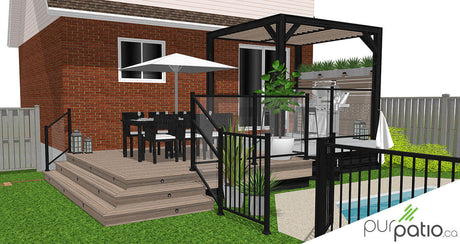 Patio avec pergola St-Hubert
