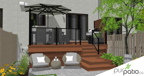 Patio avec pergola en cèdre Montréal