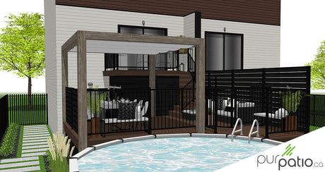 Patio design moderne avec pergola