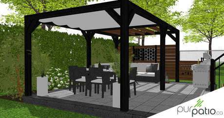 Patio et pergola en cèdre Lorraine