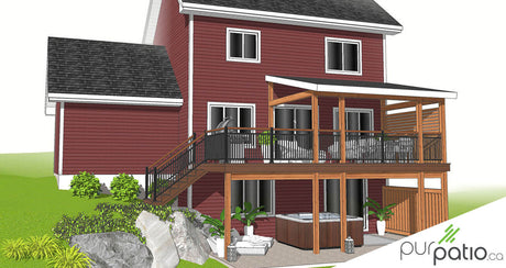 Terrasse avec gazebo Prévost