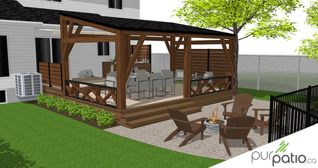 Terrasse ombragée et intime Laval