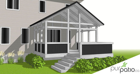 Véranda timberframe Ste-Thérèse