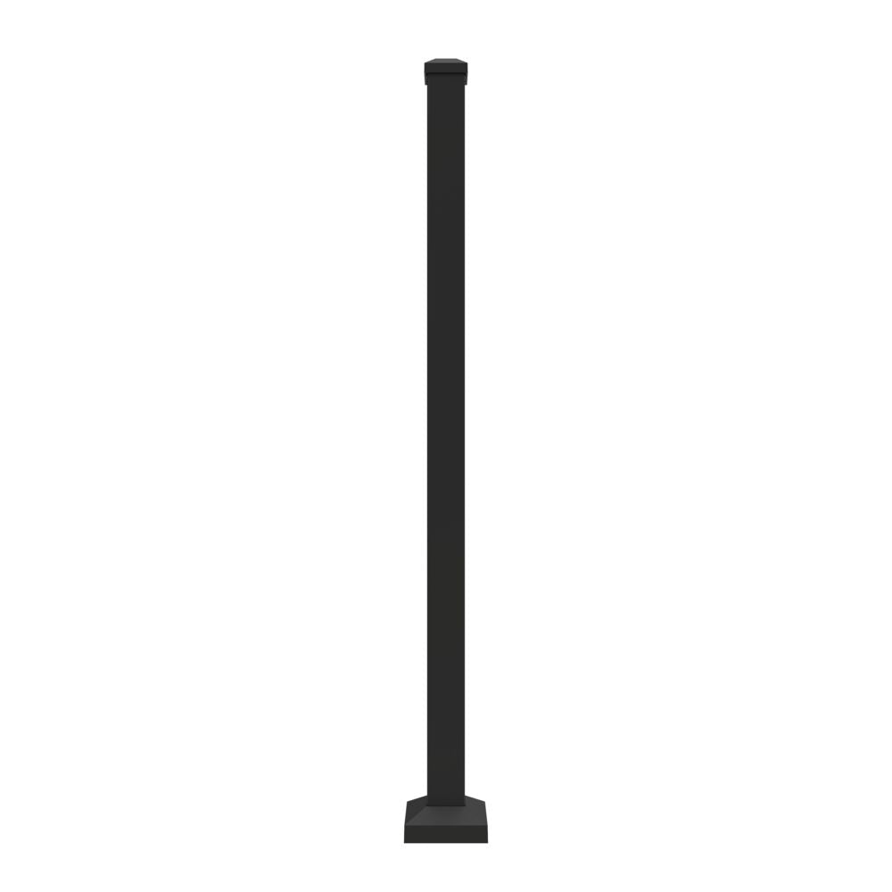 Barrette - EPN-2232 - Cache Base en Acier Noir Mat pour poteaux de 2'' - PurPatio.ca