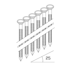 Rothoblaas - LBA25PLA460 - Vis à pointe à adhérence optimisée reliée en bande - PurPatio.ca