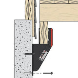 Support patio N1200 - Pour poutre parallele a la fondation - Nami Fixations
