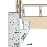 Support patio NP4 - Poutre perpendiculaire a la fondation - Nami Fixations