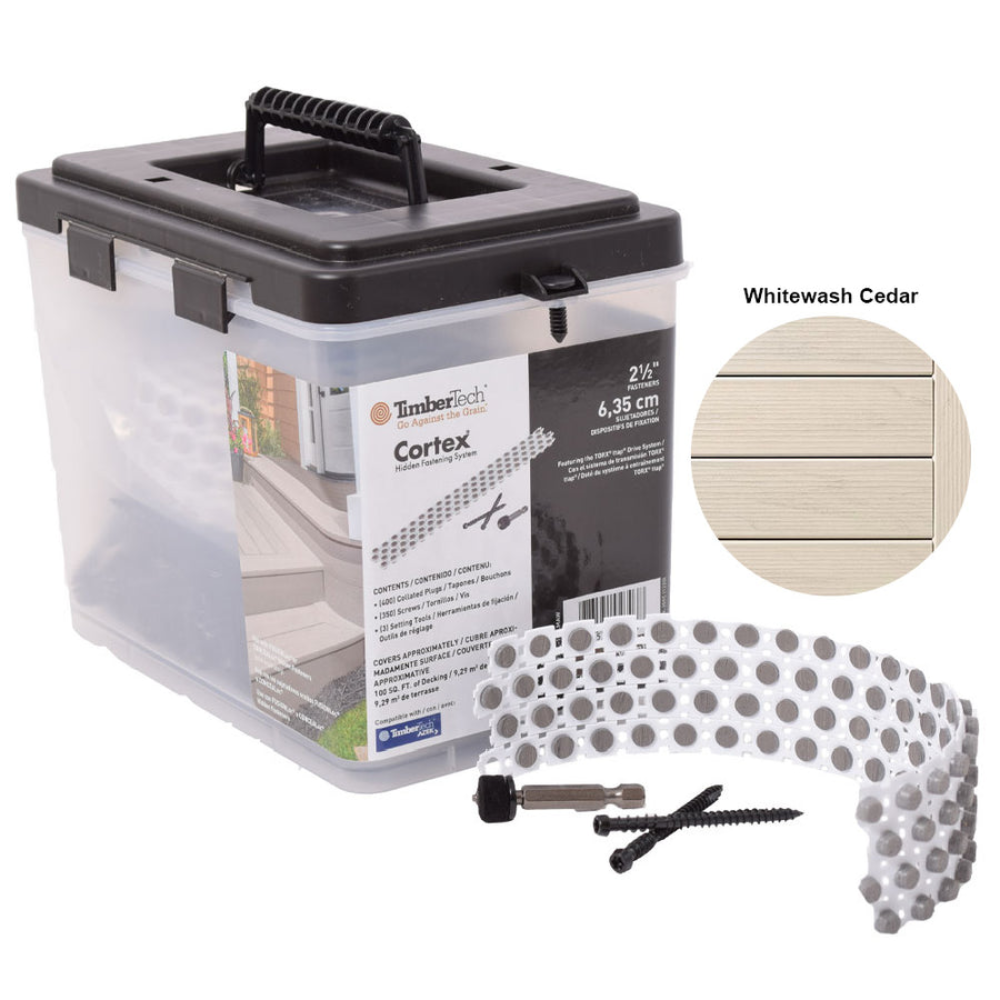 TTech - Vis CORTEX Carbone - Legacy Whitewash Cedar - 224 Vis - 240 Cap / 100 pi. li..