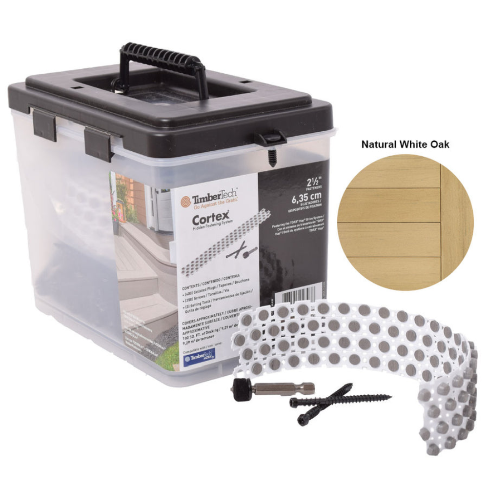 TTech - Vis CORTEX Carbone - Terrain+ Natural White Oak - 224 Vis - 240 Cap / 100 pi. li..