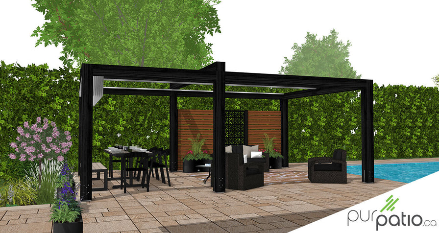 pergola en bois avec ombre