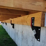 Support patio N1200 - Pour poutre parallele a la fondation - Nami Fixations