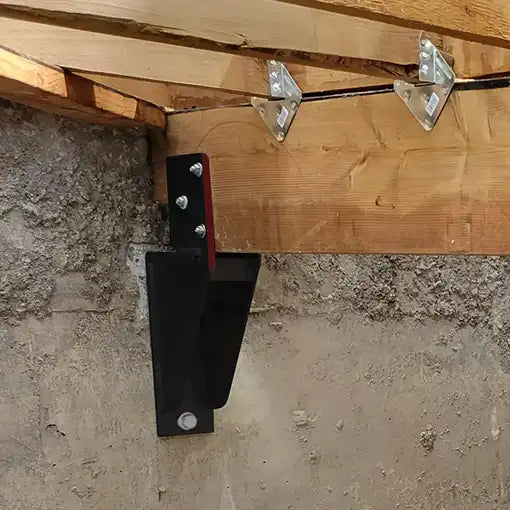 Support patio NP2500 - Poutre perpendiculaire a la fondation - Nami Fixations