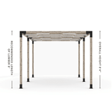 Pergola double avec voile d'ombres a vagues Blanc - Kit 4 po TojaGrid - PurPatio.ca