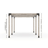 Pergola double avec voile d'ombres a vagues Blanc - Kit 4 po TojaGrid - PurPatio.ca