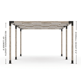 Pergola double avec voile d'ombres a vagues Blanc - Kit 4 po TojaGrid - PurPatio.ca