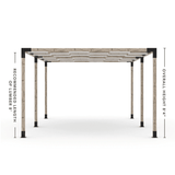 Pergola double avec voile d'ombres a vagues Blanc - Kit 4 po TojaGrid - PurPatio.ca