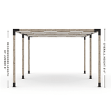 Pergola double avec voile d'ombres a vagues Blanc - Kit 4 po TojaGrid - PurPatio.ca