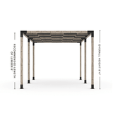 Pergola double avec voile d'ombres a vagues Graphite - Kit 4 po TojaGrid - PurPatio.ca