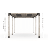 Pergola double avec voile d'ombres a vagues Graphite - Kit 4 po TojaGrid - PurPatio.ca